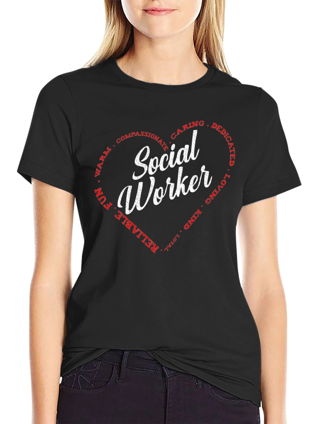Social Worker Heart Graphic T-Shirt