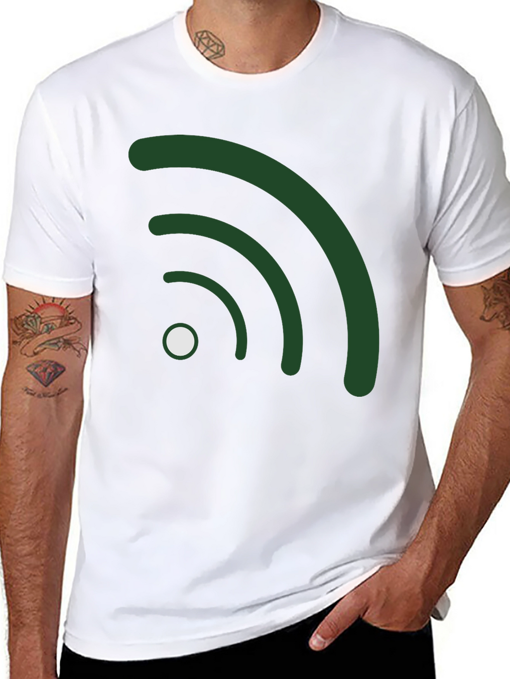 Wifi Symbol Black T-Shirt
