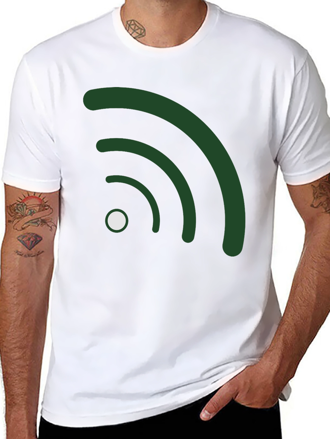 Wifi Symbol Black T-Shirt