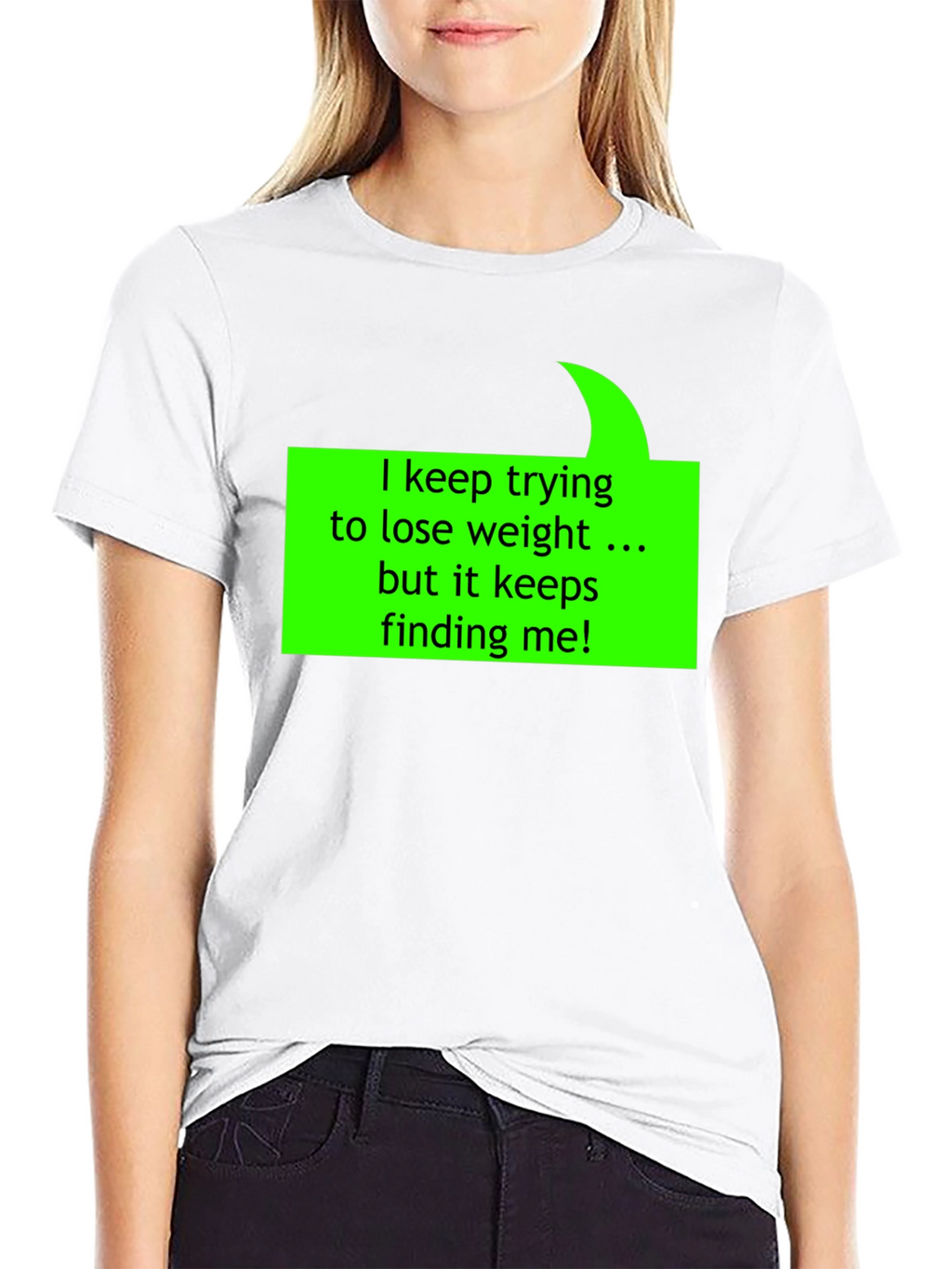 Humorous Weight Loss Quote T-Shirt - Black