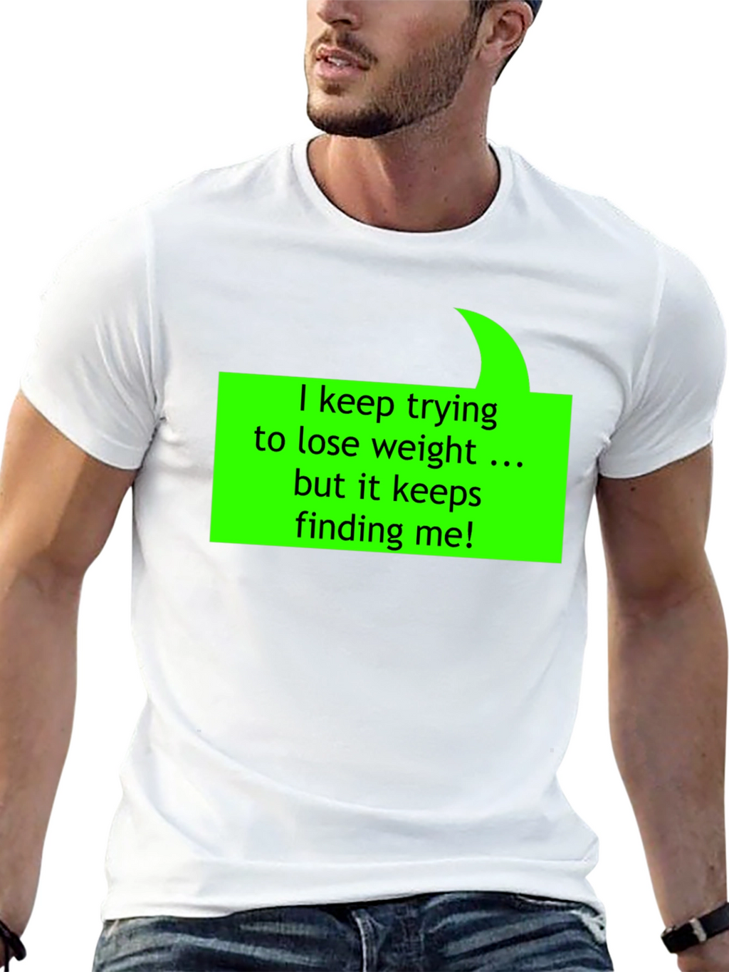 Humorous Weight Loss Quote T-Shirt - Black
