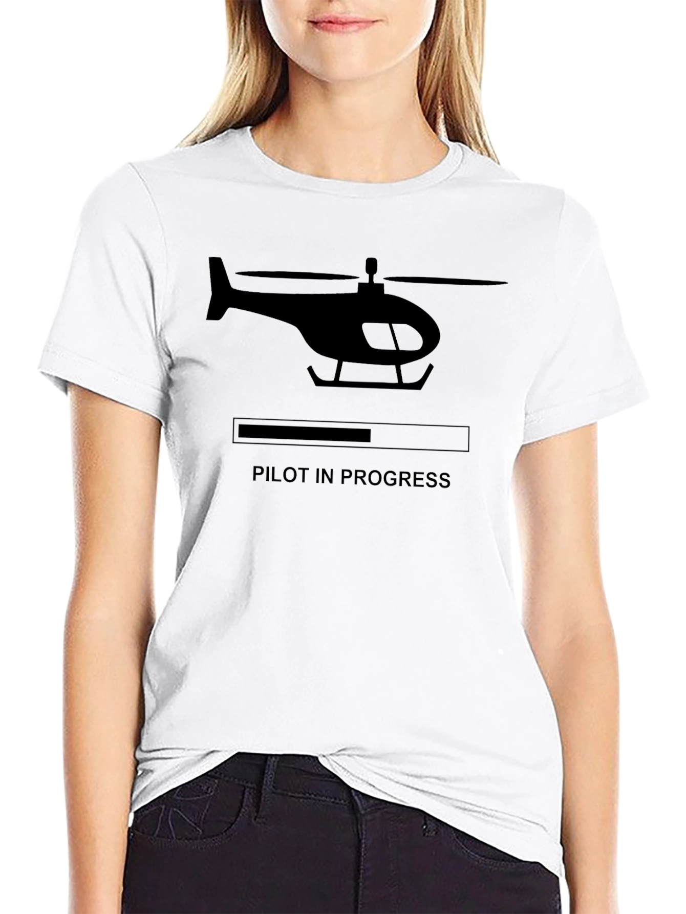 Pilot In Progress Helicopter T-Shirt