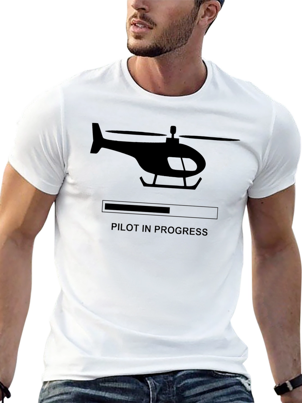 Pilot In Progress Helicopter T-Shirt