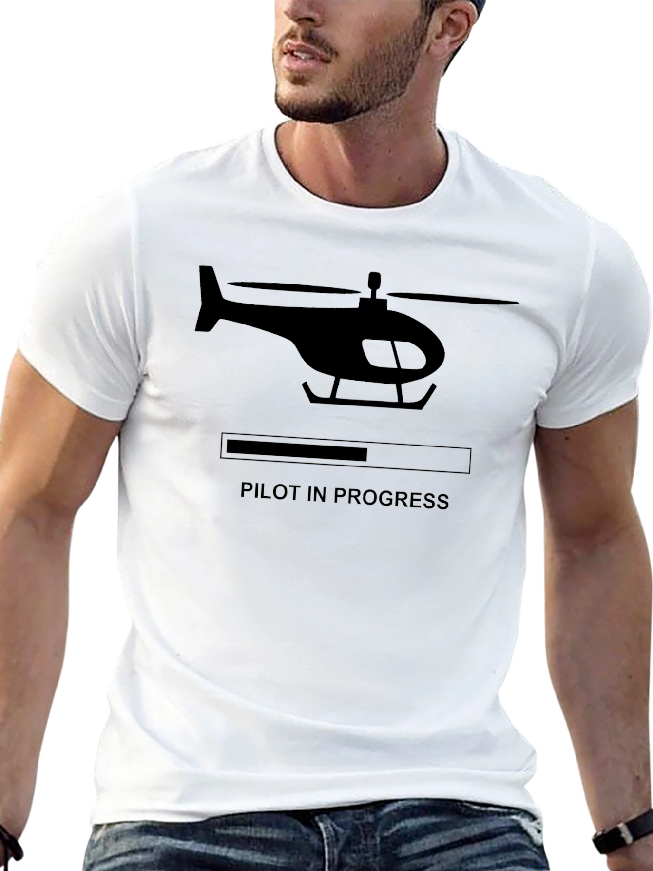 Pilot In Progress Helicopter T-Shirt