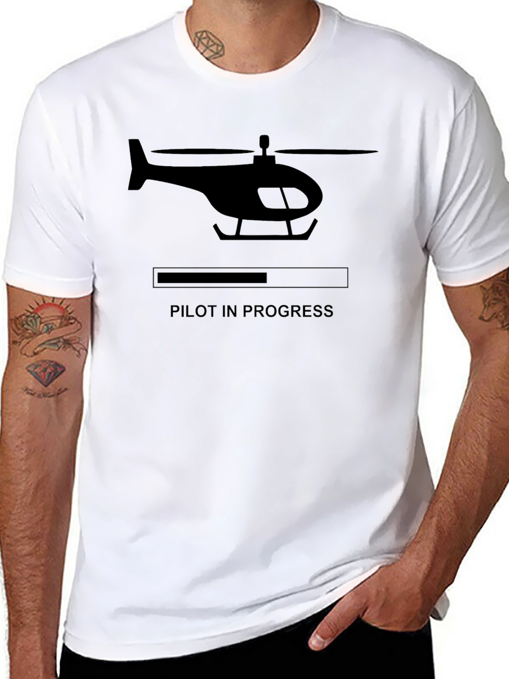 Pilot In Progress Helicopter T-Shirt