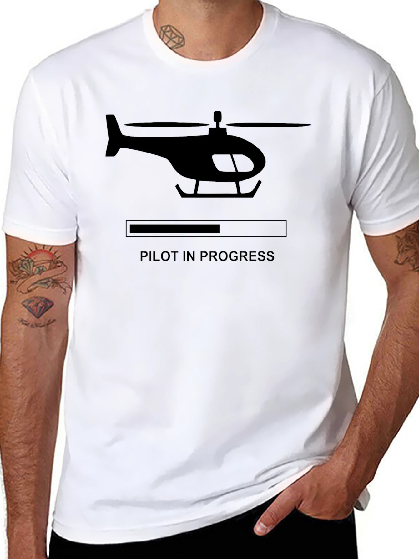 Pilot In Progress Helicopter T-Shirt