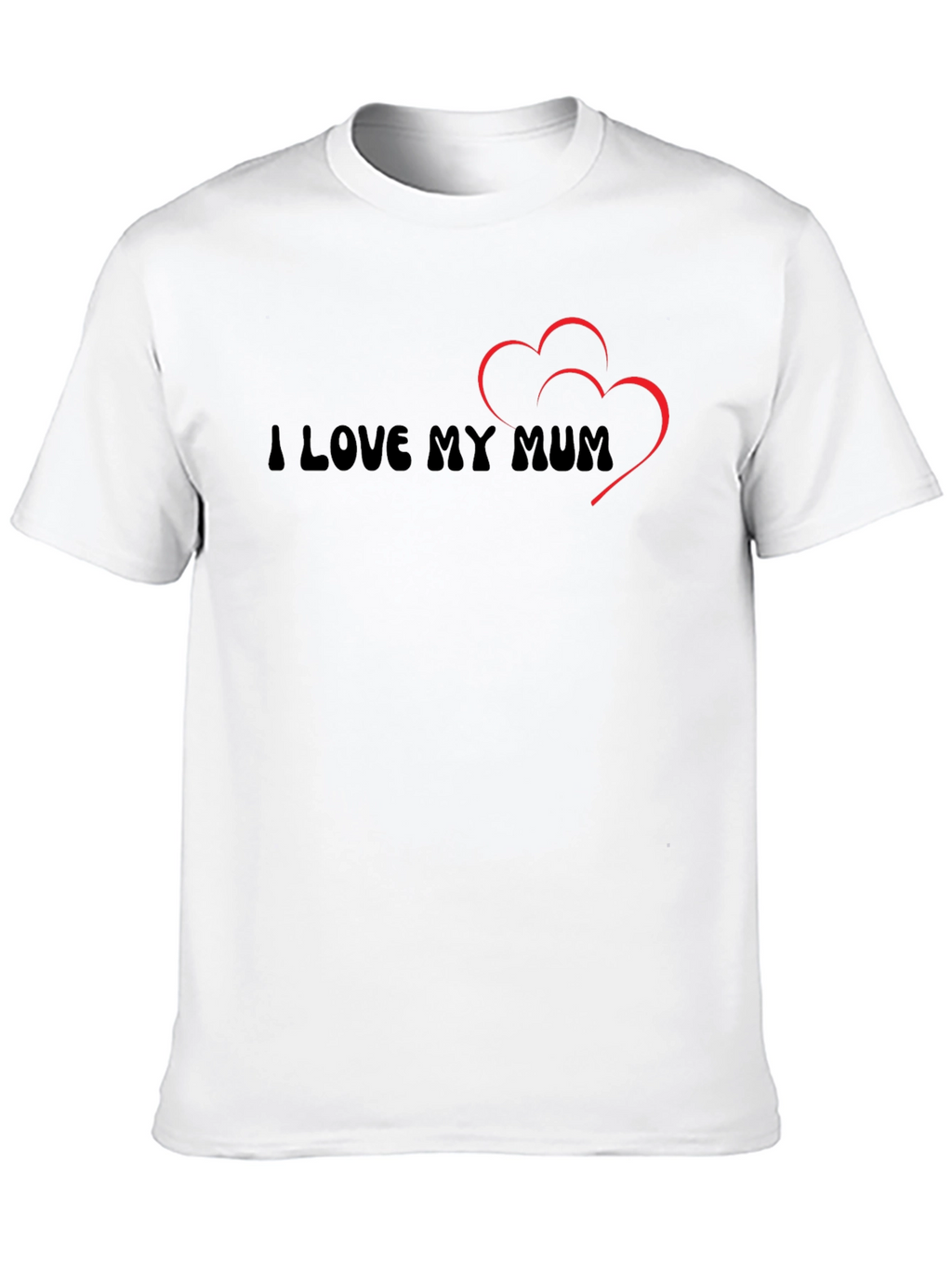 I Love My Mum T-Shirt - Black Casual Tee