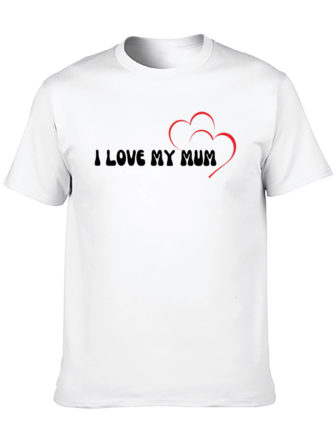 I Love My Mum T-Shirt - Black Casual Tee