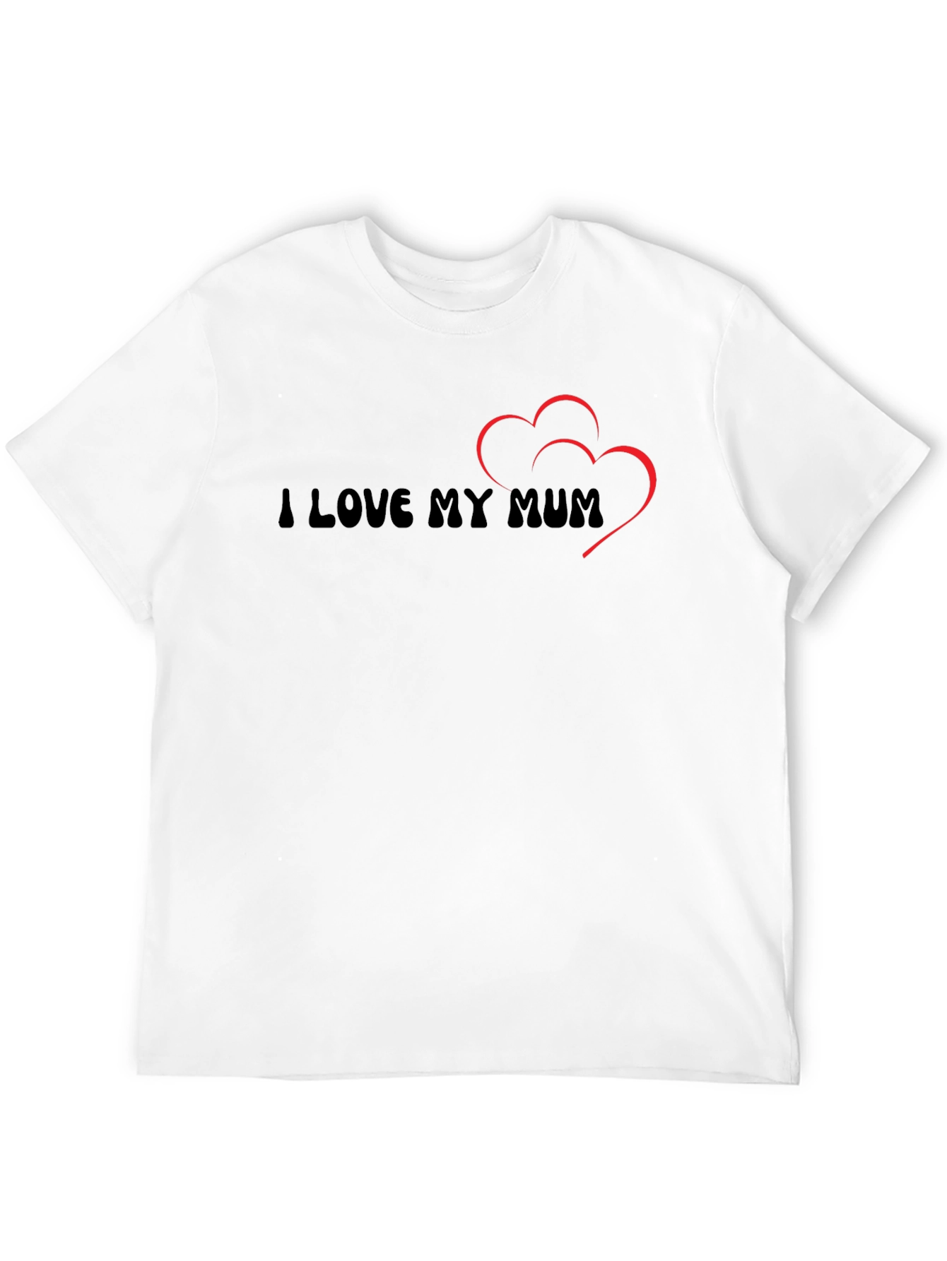 I Love My Mum T-Shirt - Black Casual Tee
