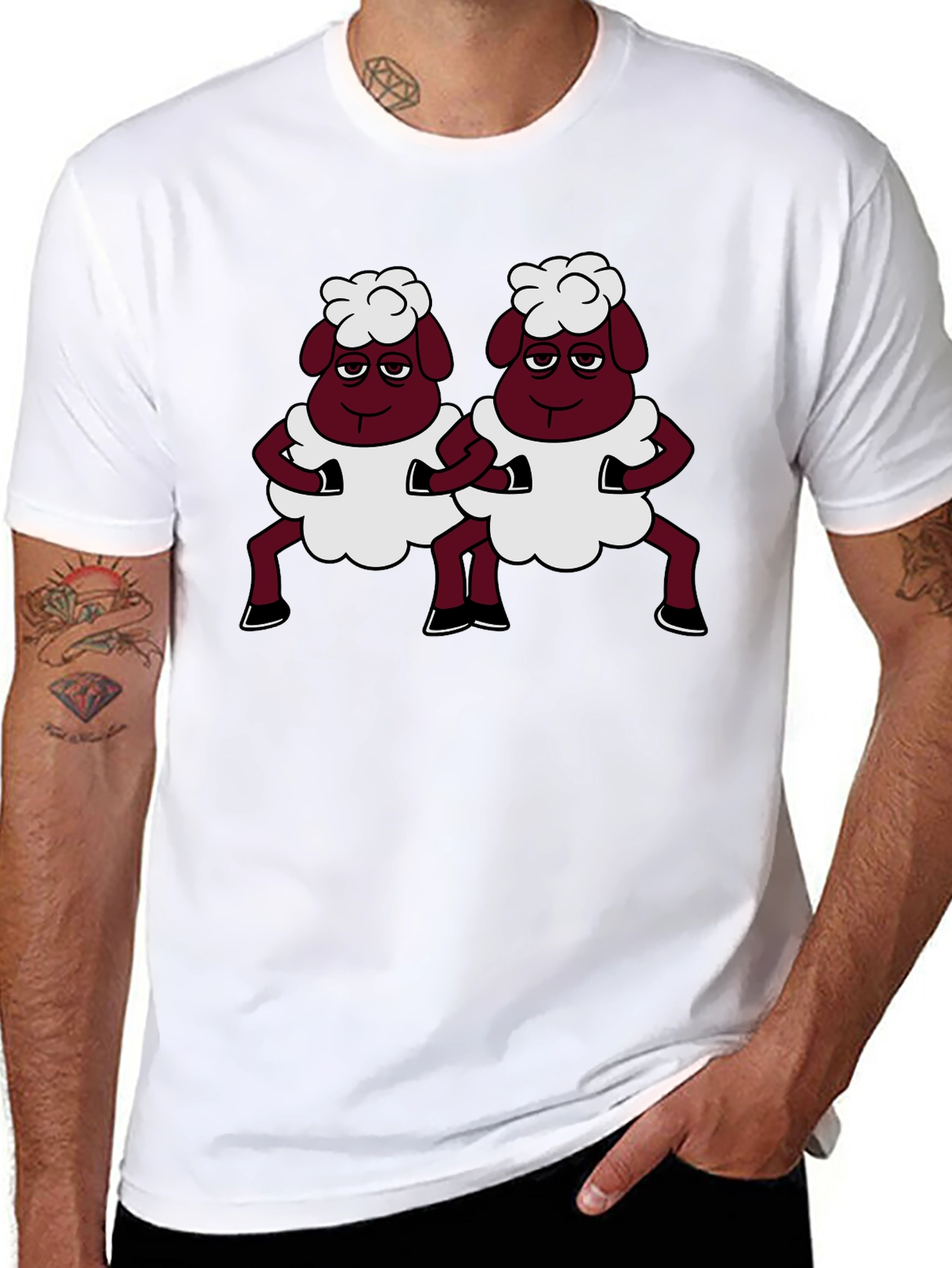 Funny Sheep T-Shirt - Unique Cartoon Design