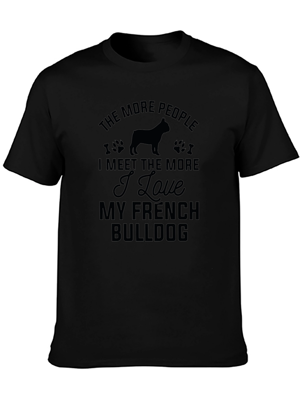 French Bulldog Lover Black T-Shirt
