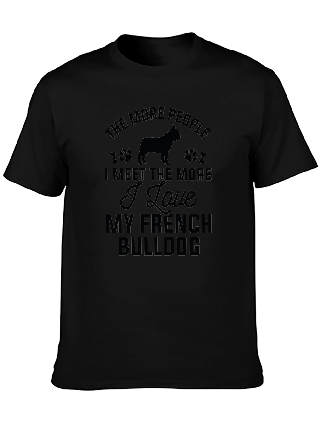 French Bulldog Lover Black T-Shirt