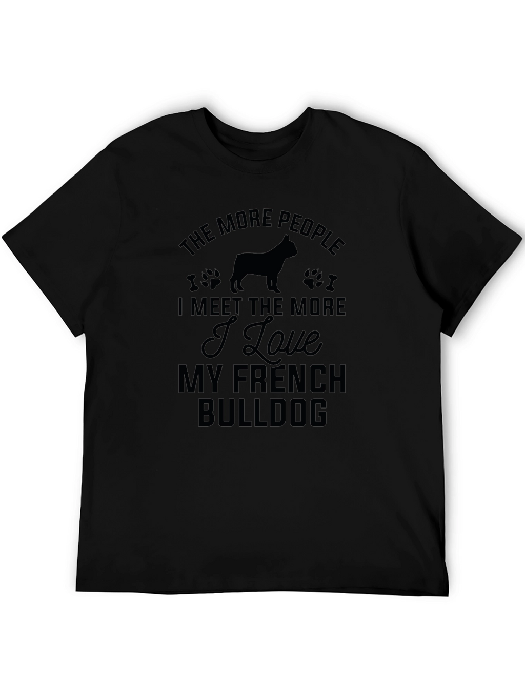 French Bulldog Lover Black T-Shirt
