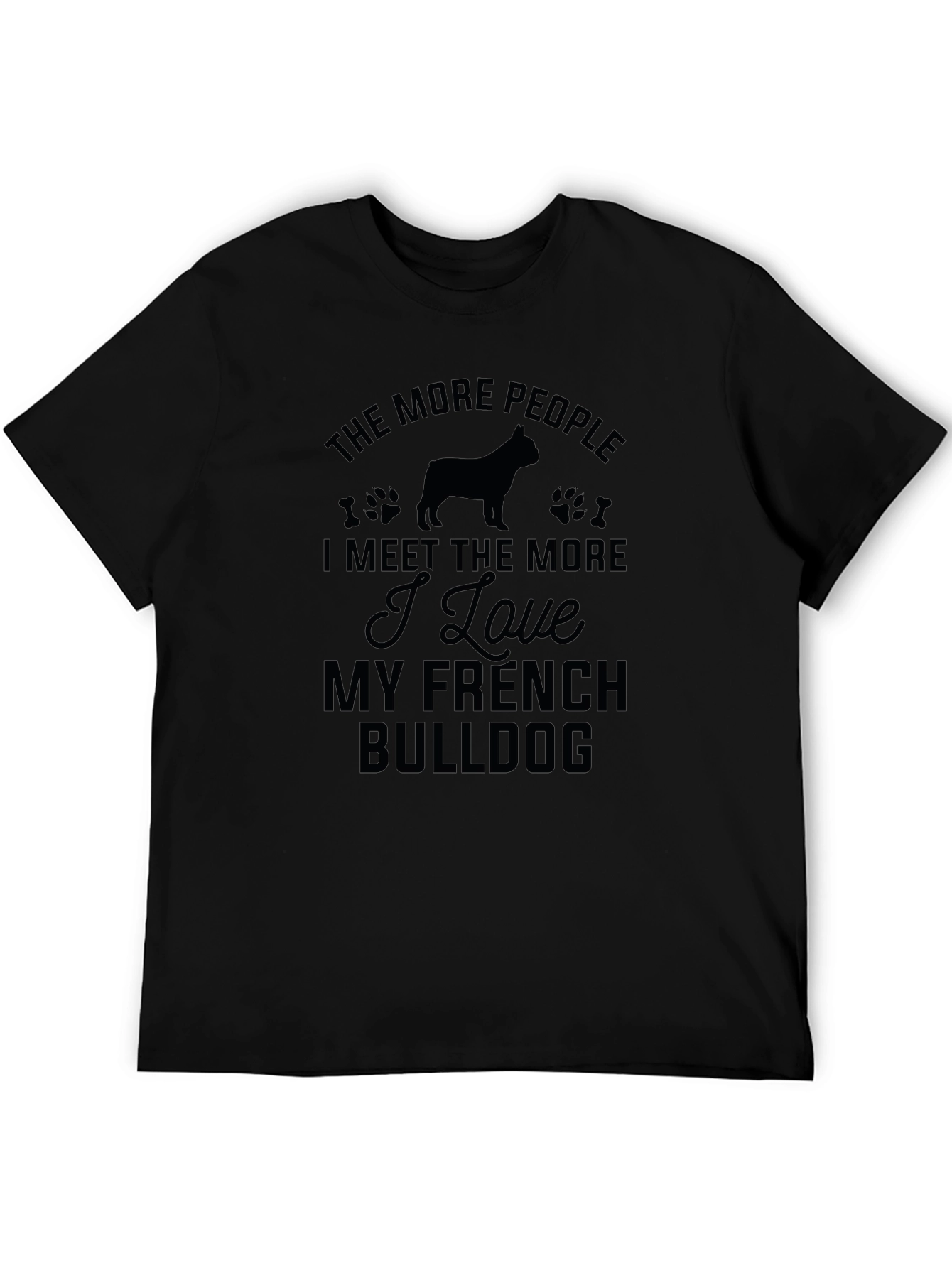 French Bulldog Lover Black T-Shirt