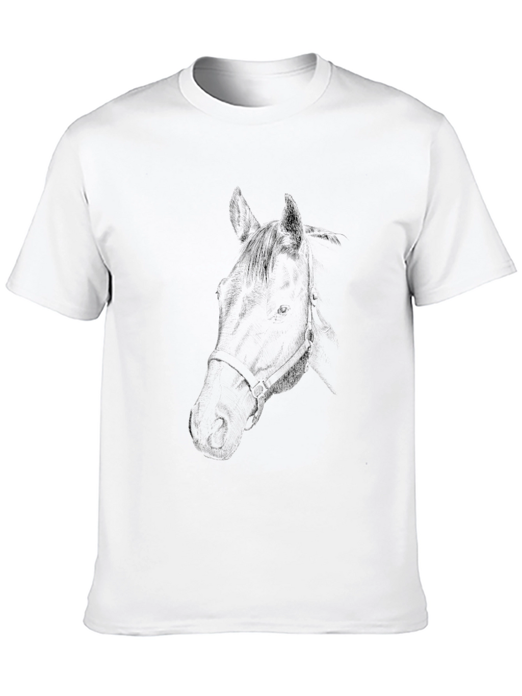 Mens Black Horse Graphic T-Shirt
