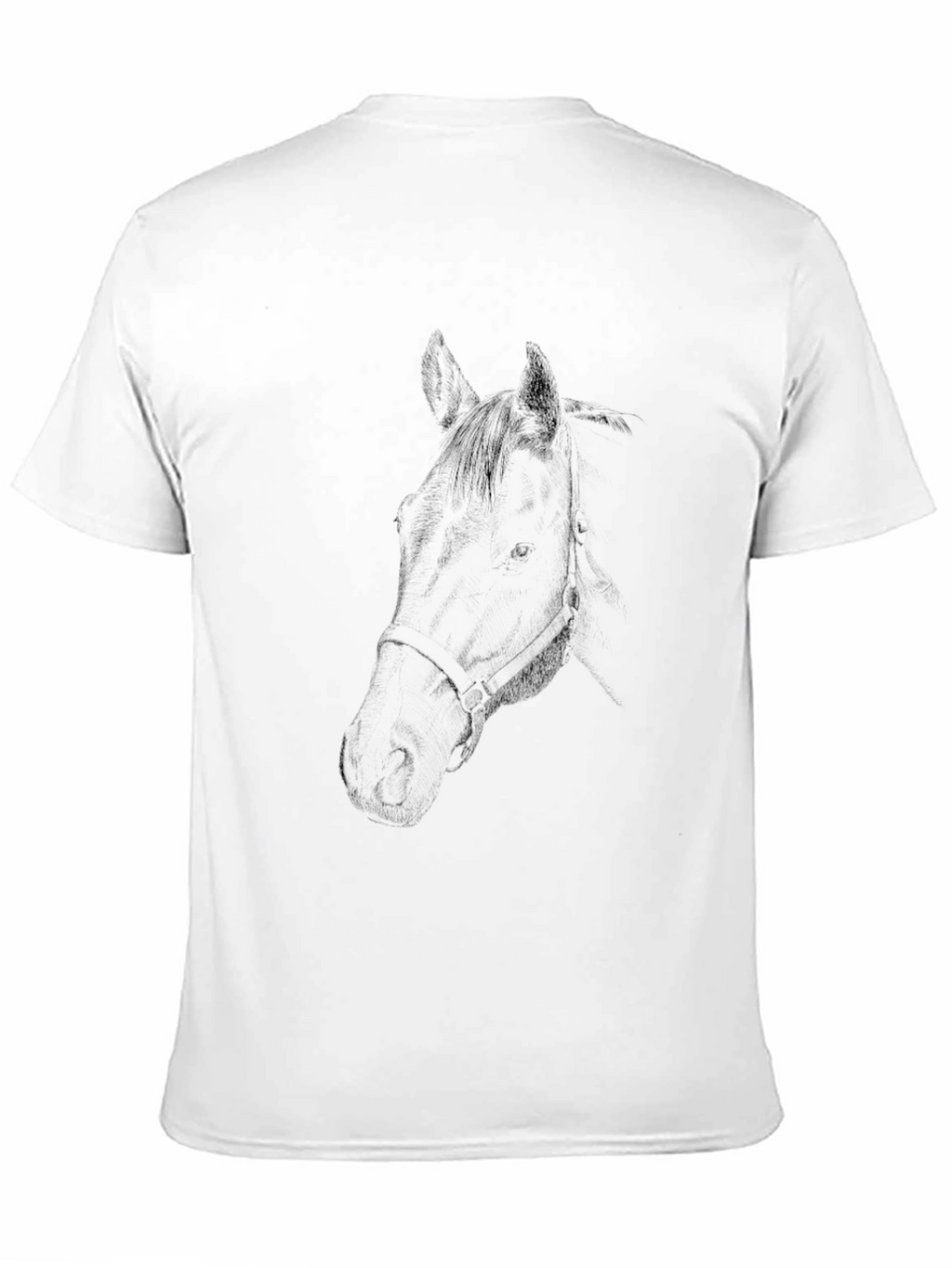 Mens Black Horse Graphic T-Shirt