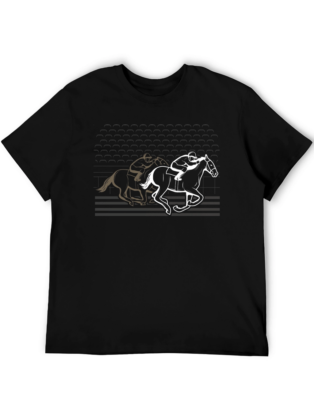 Equestrian Race T-Shirt - Black Graphic Tee