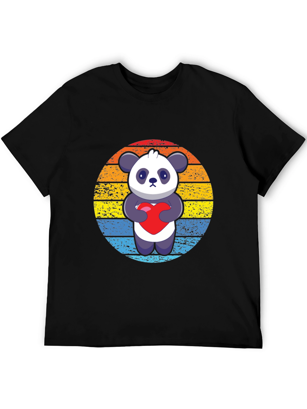 Panda Love Graphic Tee - Mens Black T-Shirt