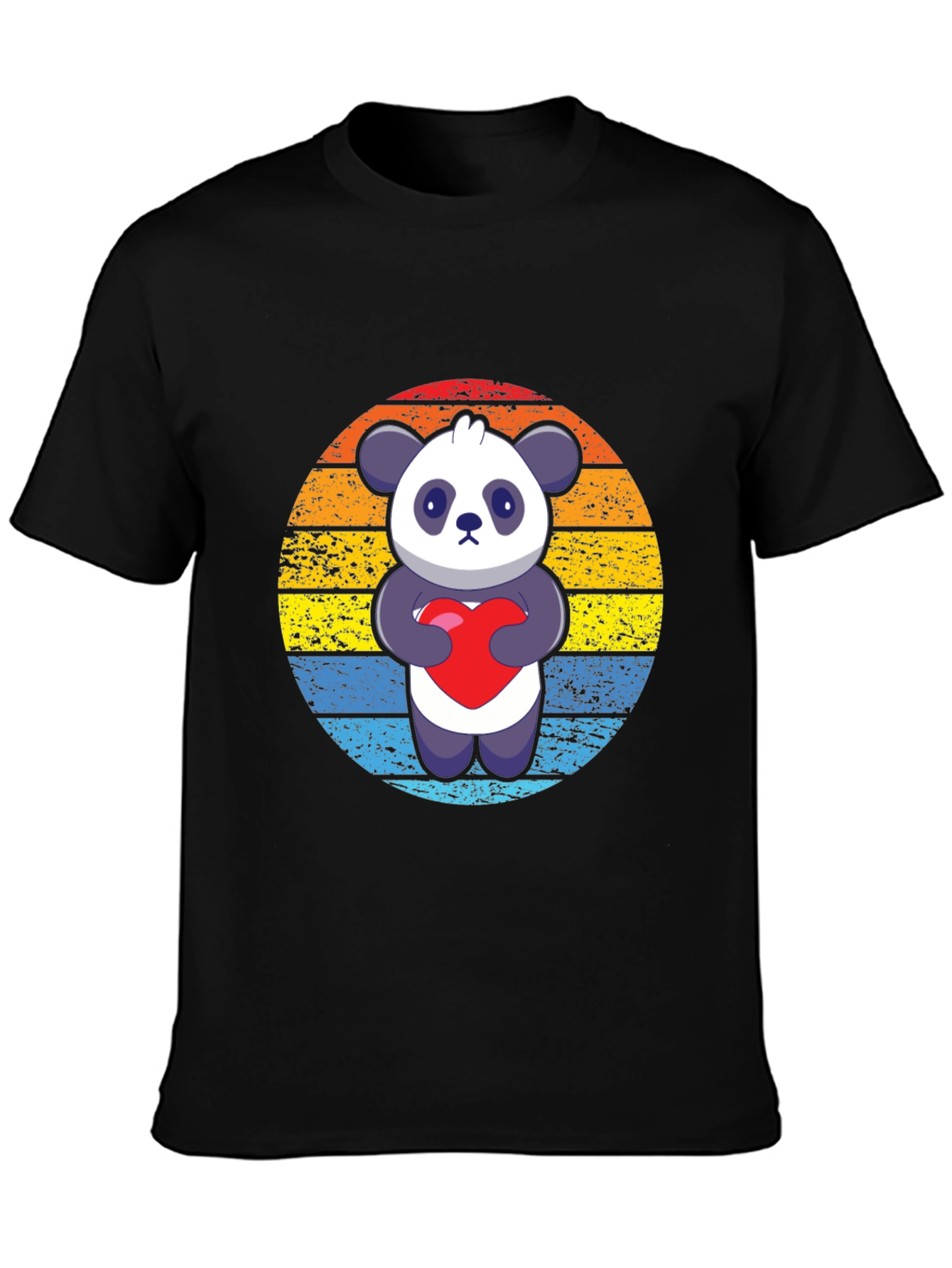 Panda Love Graphic Tee - Mens Black T-Shirt