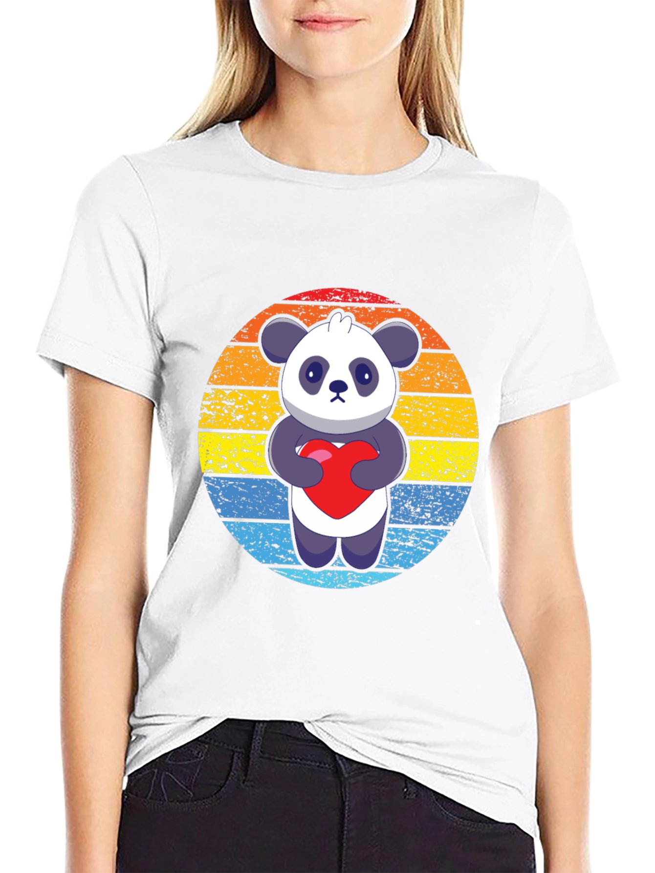 Panda Love Graphic Tee - Mens Black T-Shirt