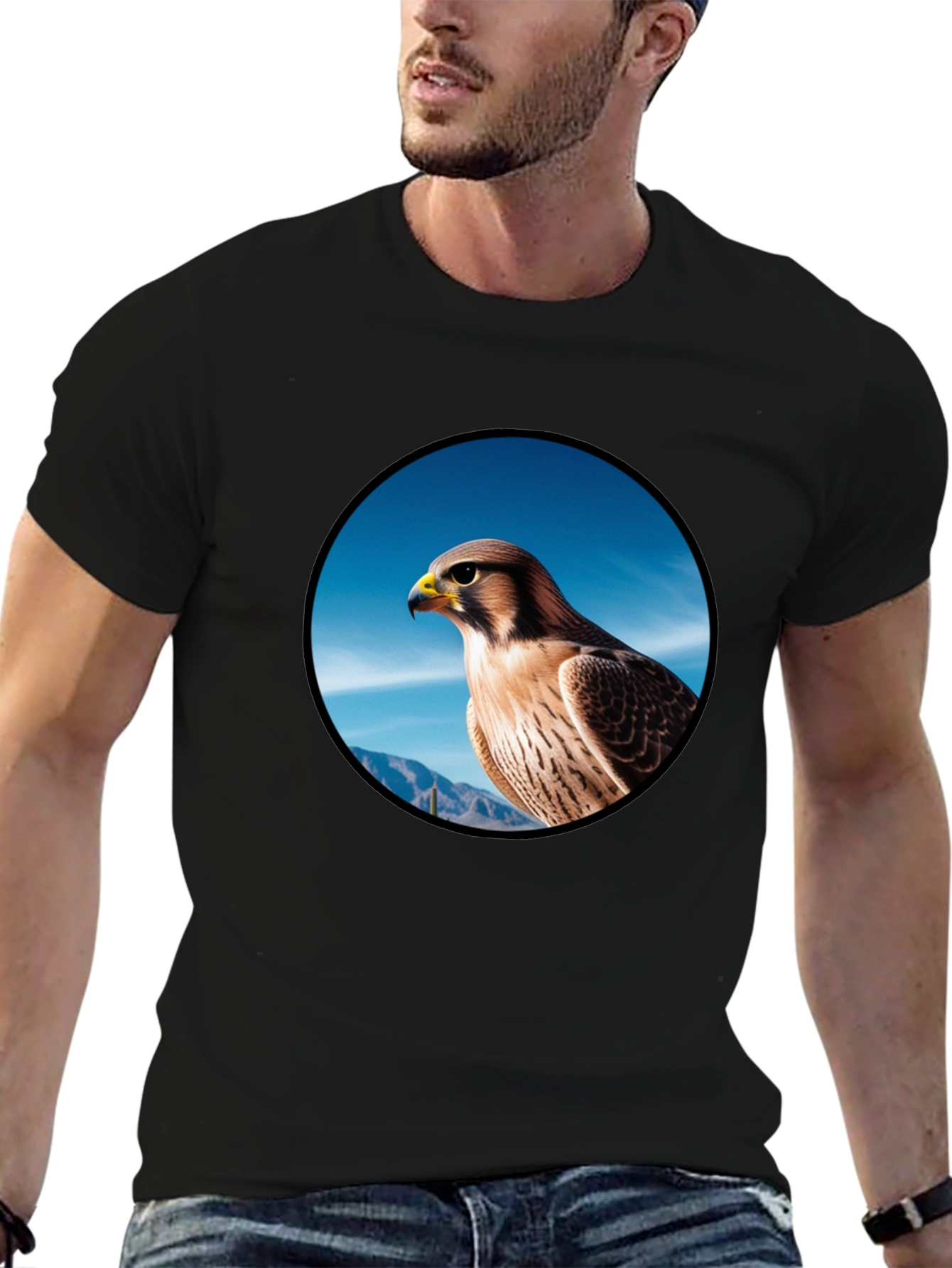 Falcon Graphic Tee - Mens Black T-Shirt