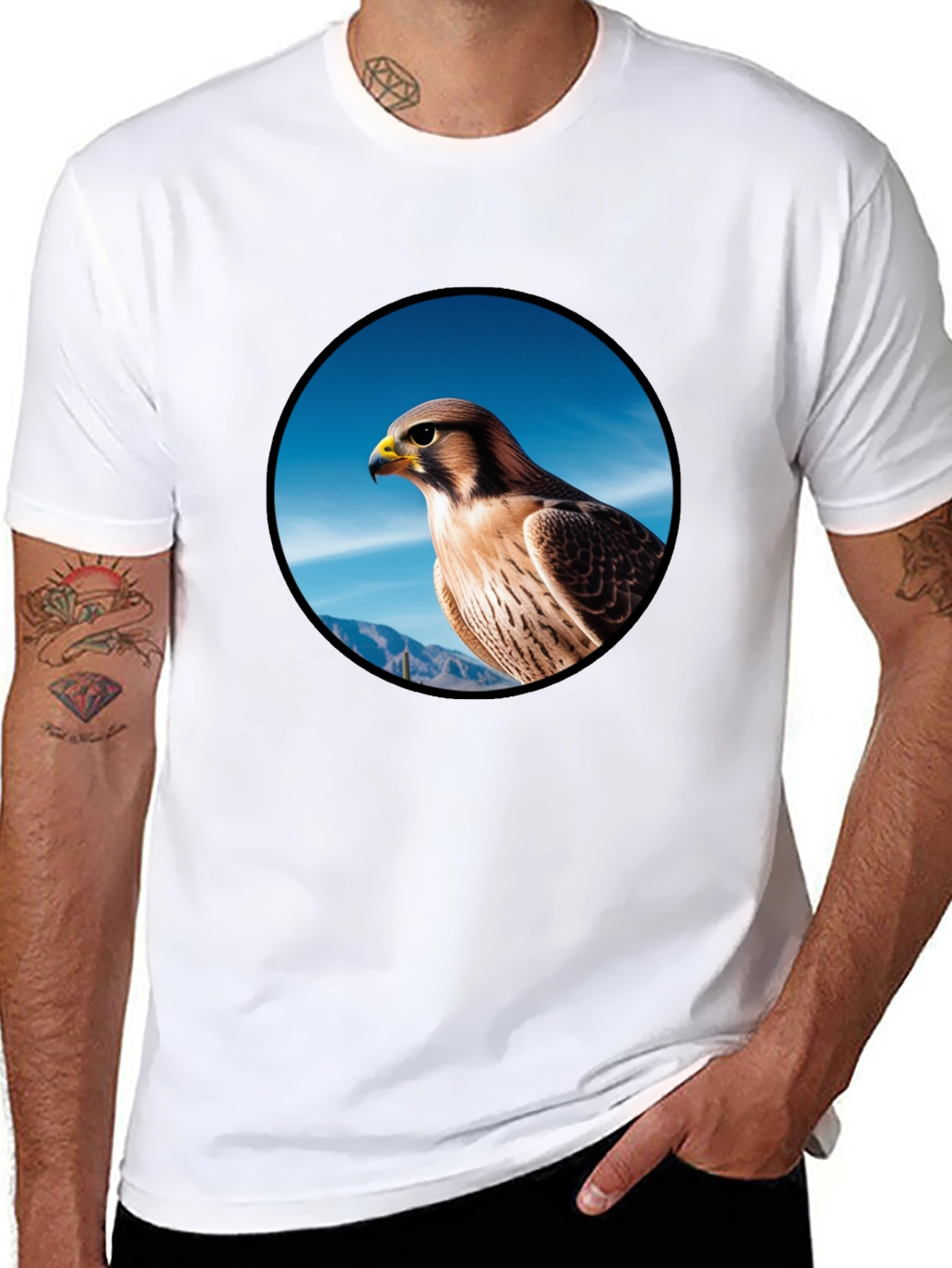 Falcon Graphic Tee - Mens Black T-Shirt
