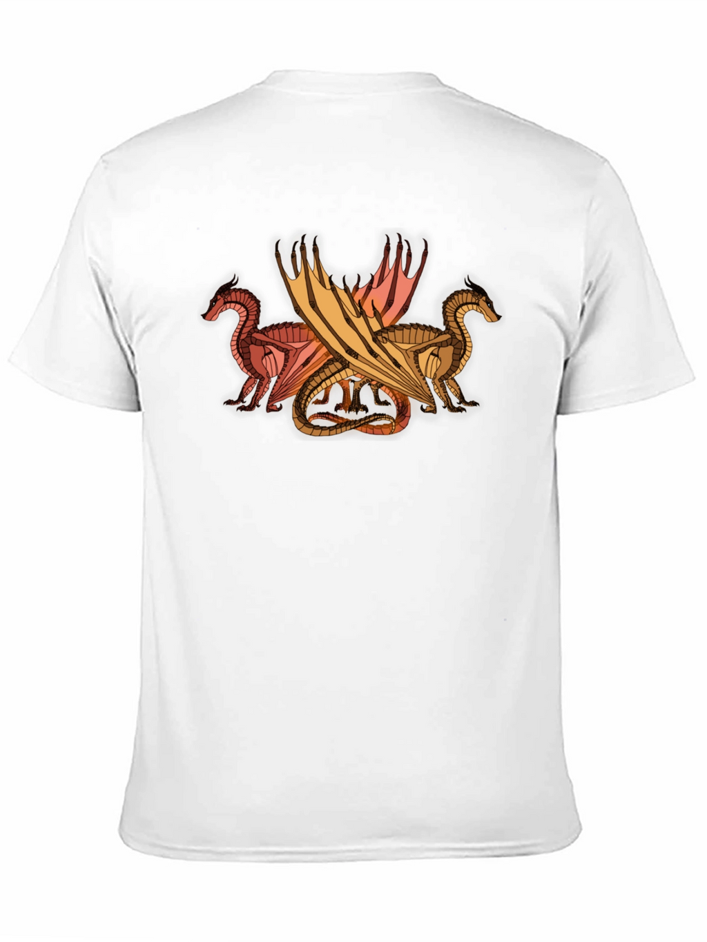 Dragon Trio Graphic Tee - Black Cotton T-Shirt