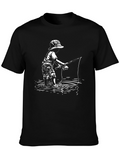 Boy Fishing Graphic T-Shirt