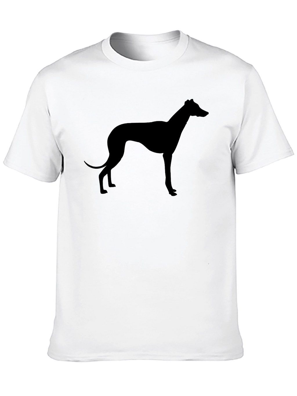 Greyhound Silhouette Graphic Tee - Black