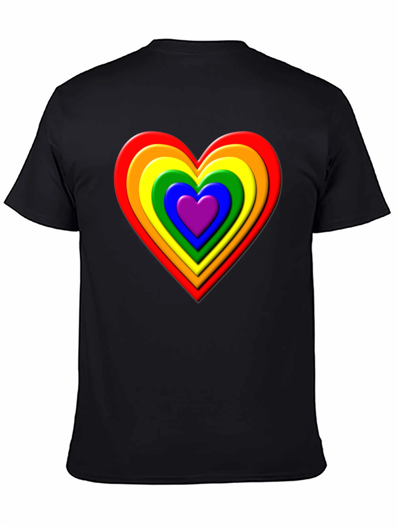 Rainbow Heart Graphic Tee - LGBTQ+ Pride