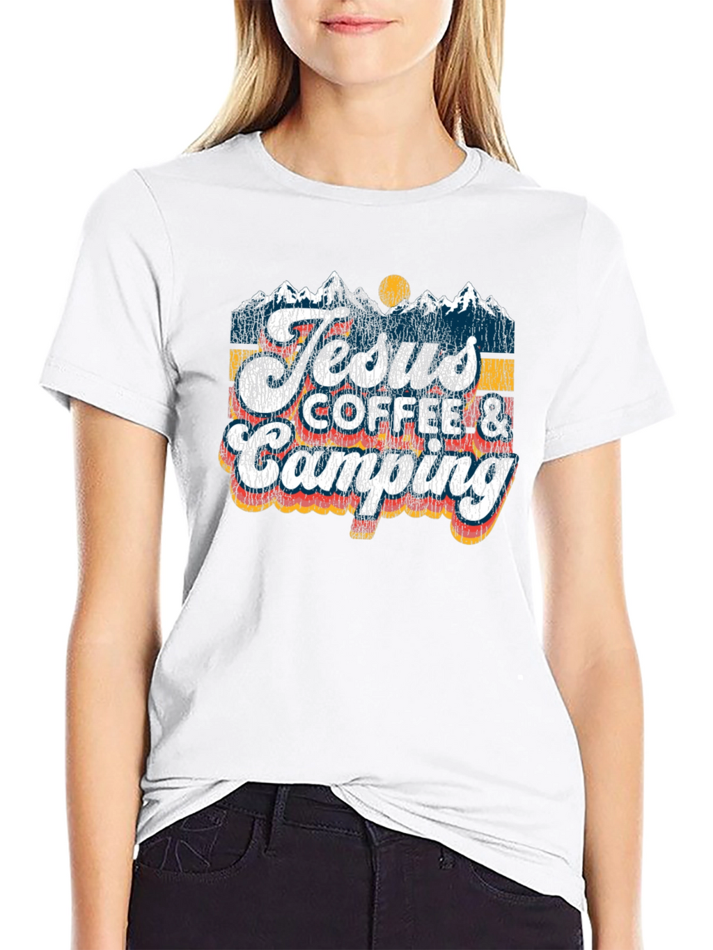 Jesus Coffee & Camping Graphic Tee