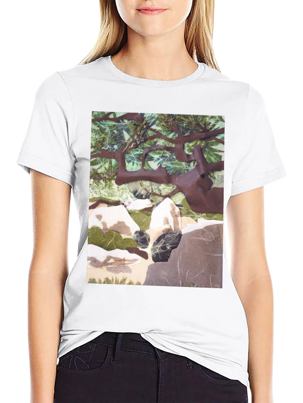 Nature Scene Graphic Print T-Shirt - Relaxed Fit