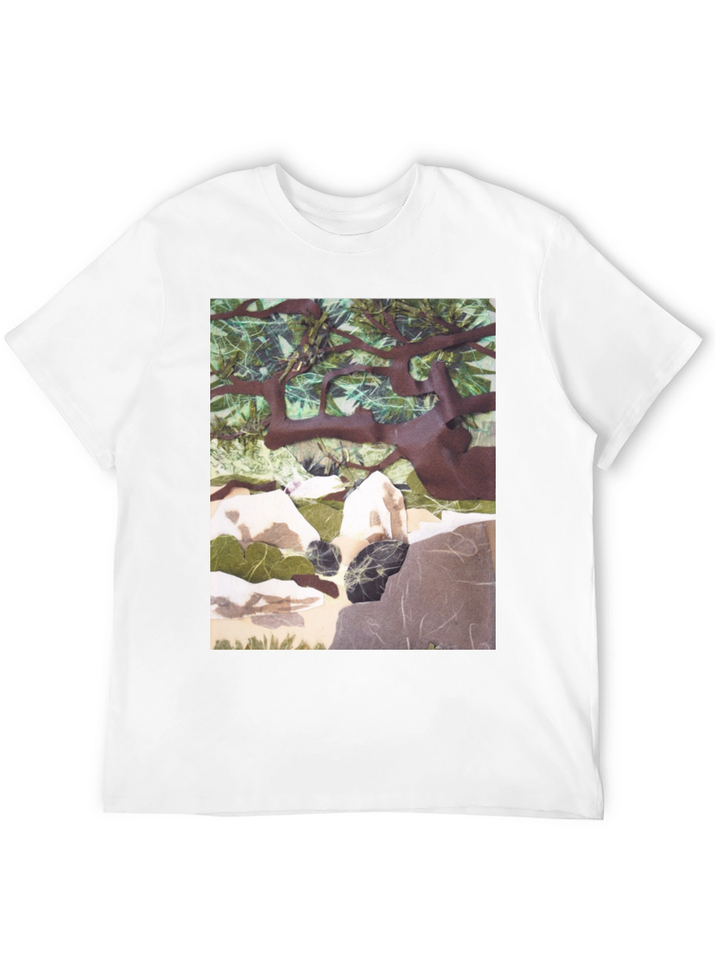 Nature Scene Graphic Print T-Shirt - Relaxed Fit