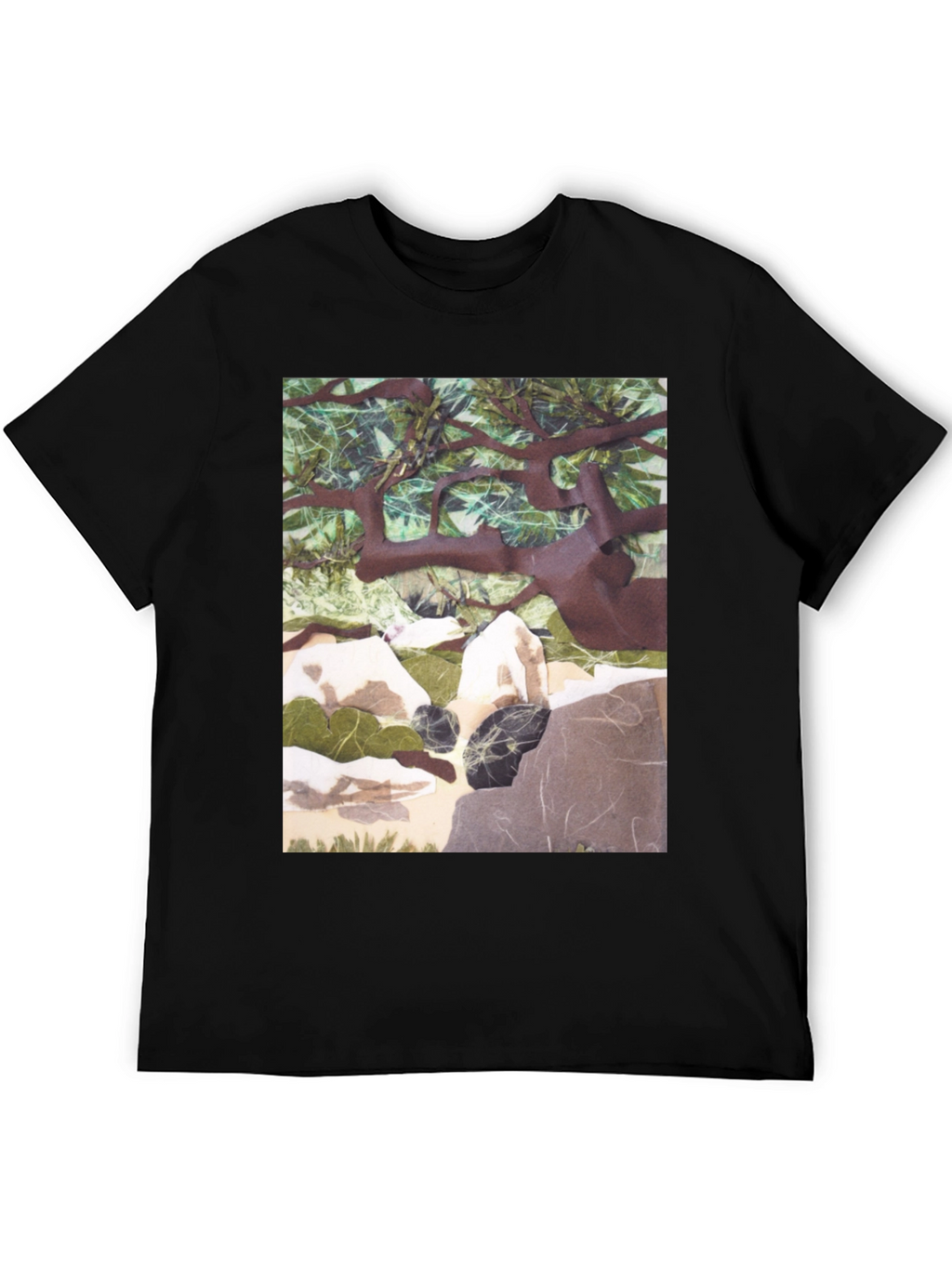 Nature Scene Graphic Print T-Shirt - Relaxed Fit