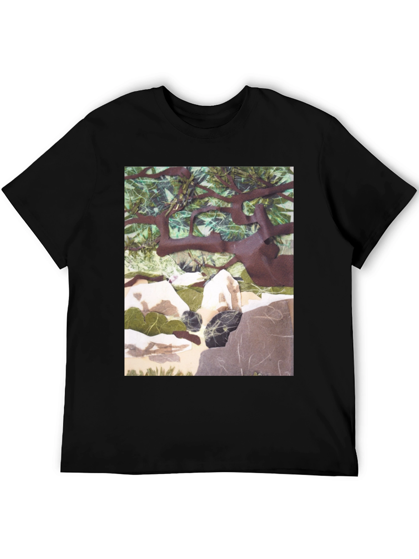 Nature Scene Graphic Print T-Shirt - Relaxed Fit