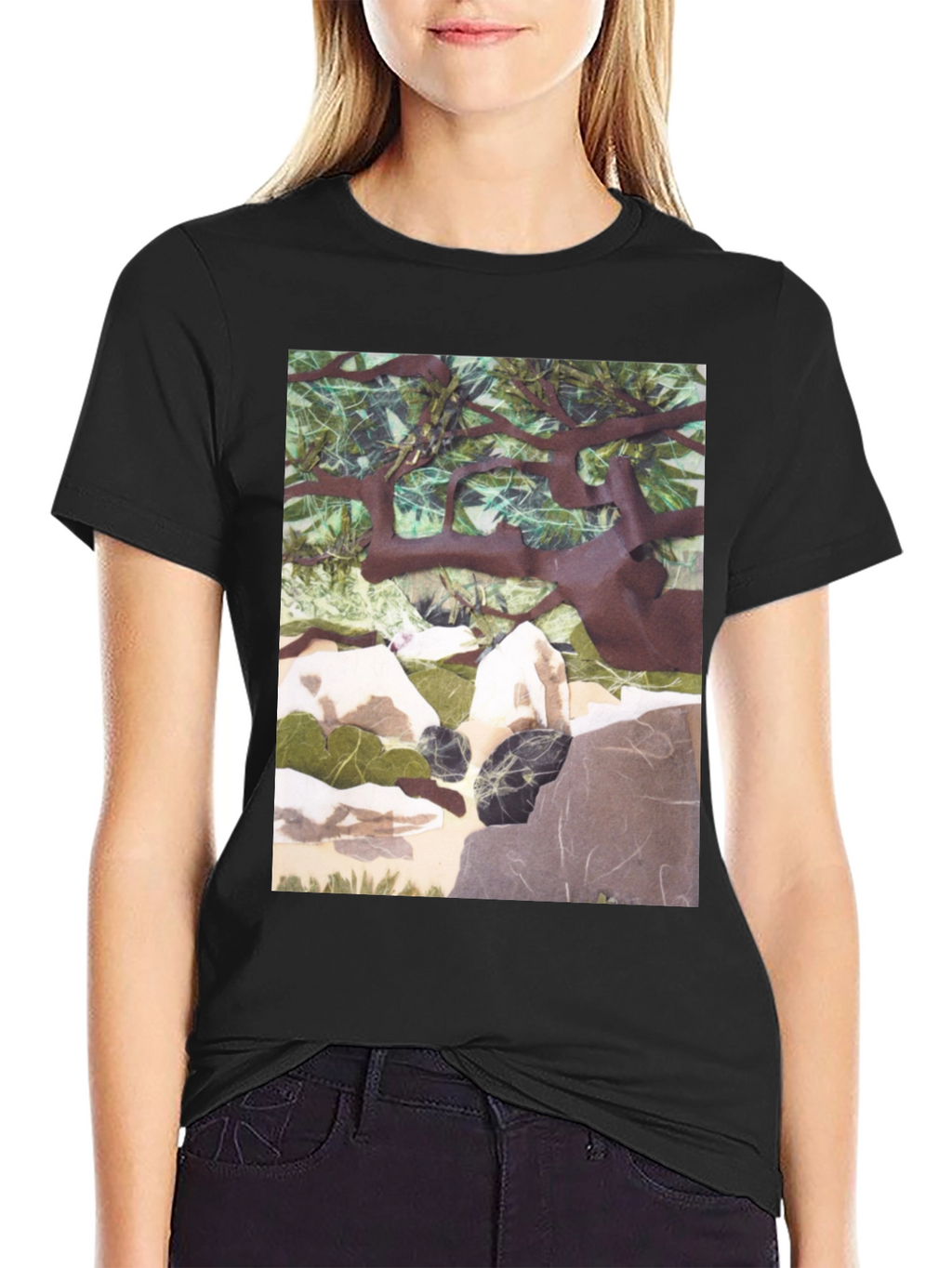 Nature Scene Graphic Print T-Shirt - Relaxed Fit