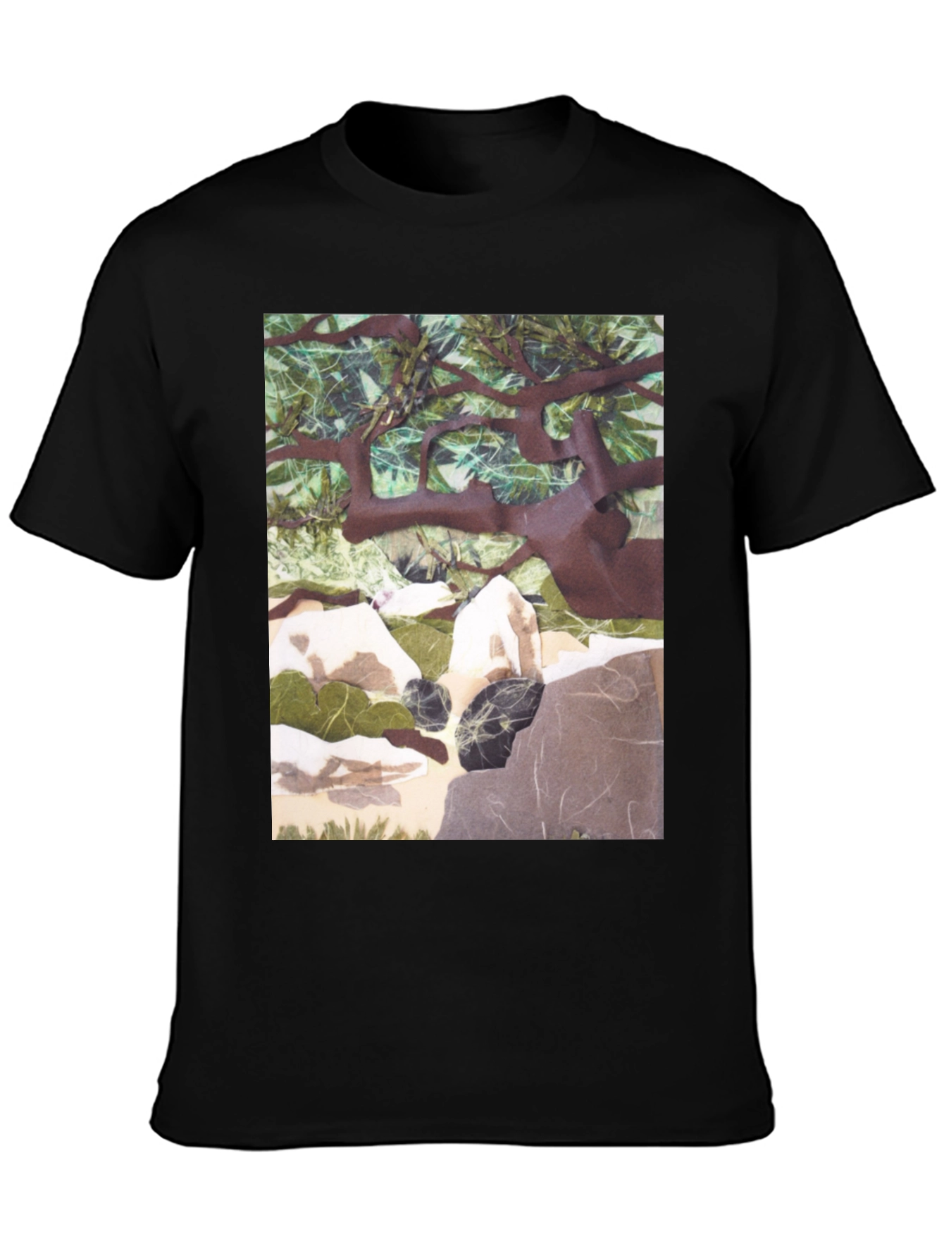 Nature Scene Graphic Print T-Shirt - Relaxed Fit