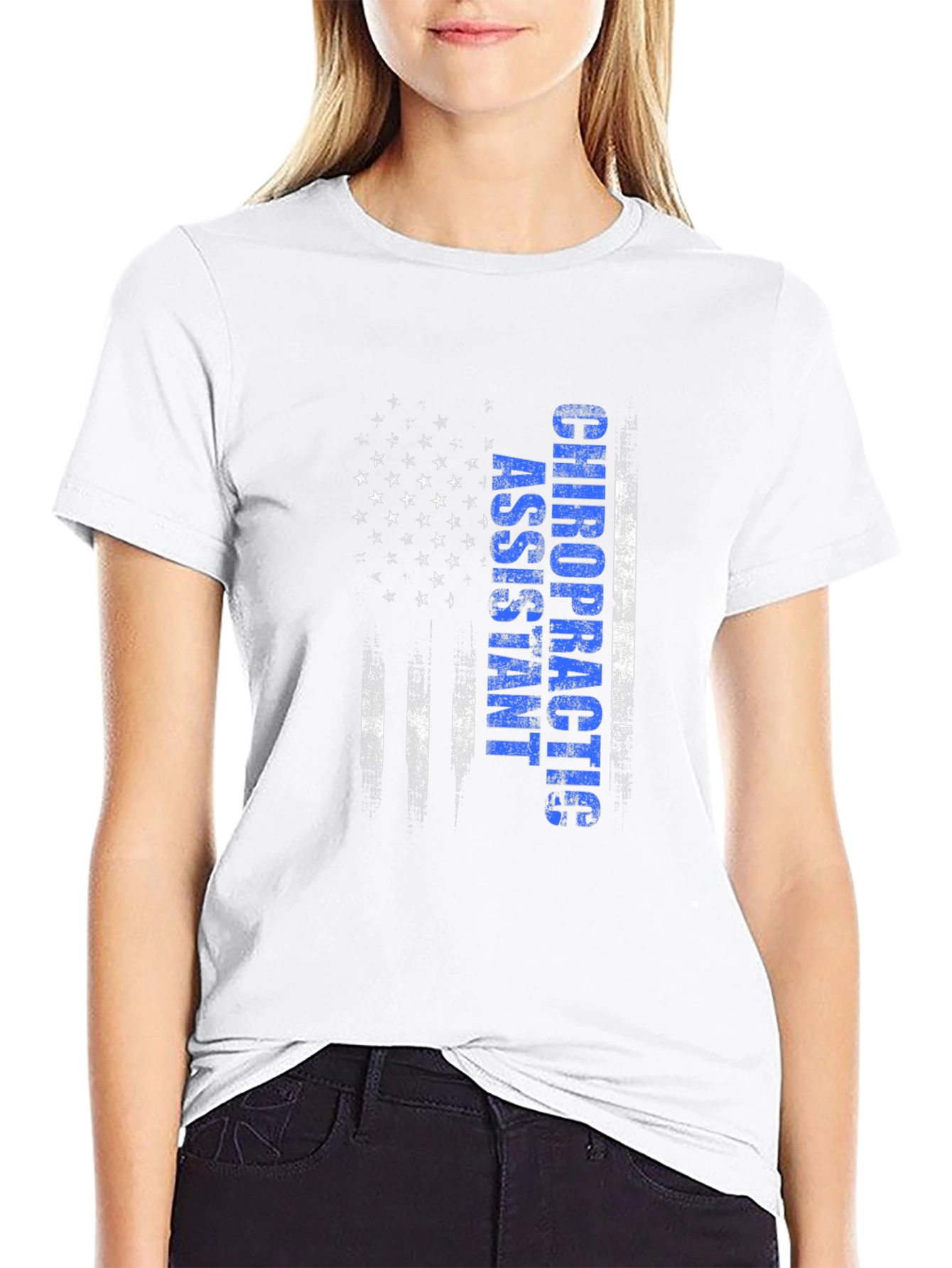 Chiropractic Assistant American Flag T-Shirt