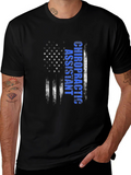Chiropractic Assistant American Flag T-Shirt