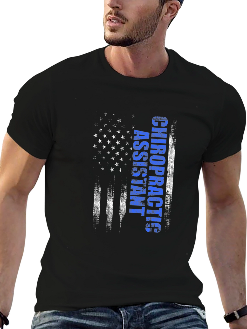 Chiropractic Assistant American Flag T-Shirt
