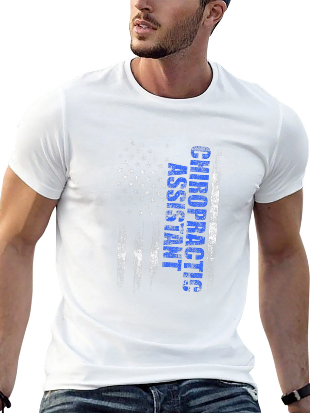 Chiropractic Assistant American Flag T-Shirt