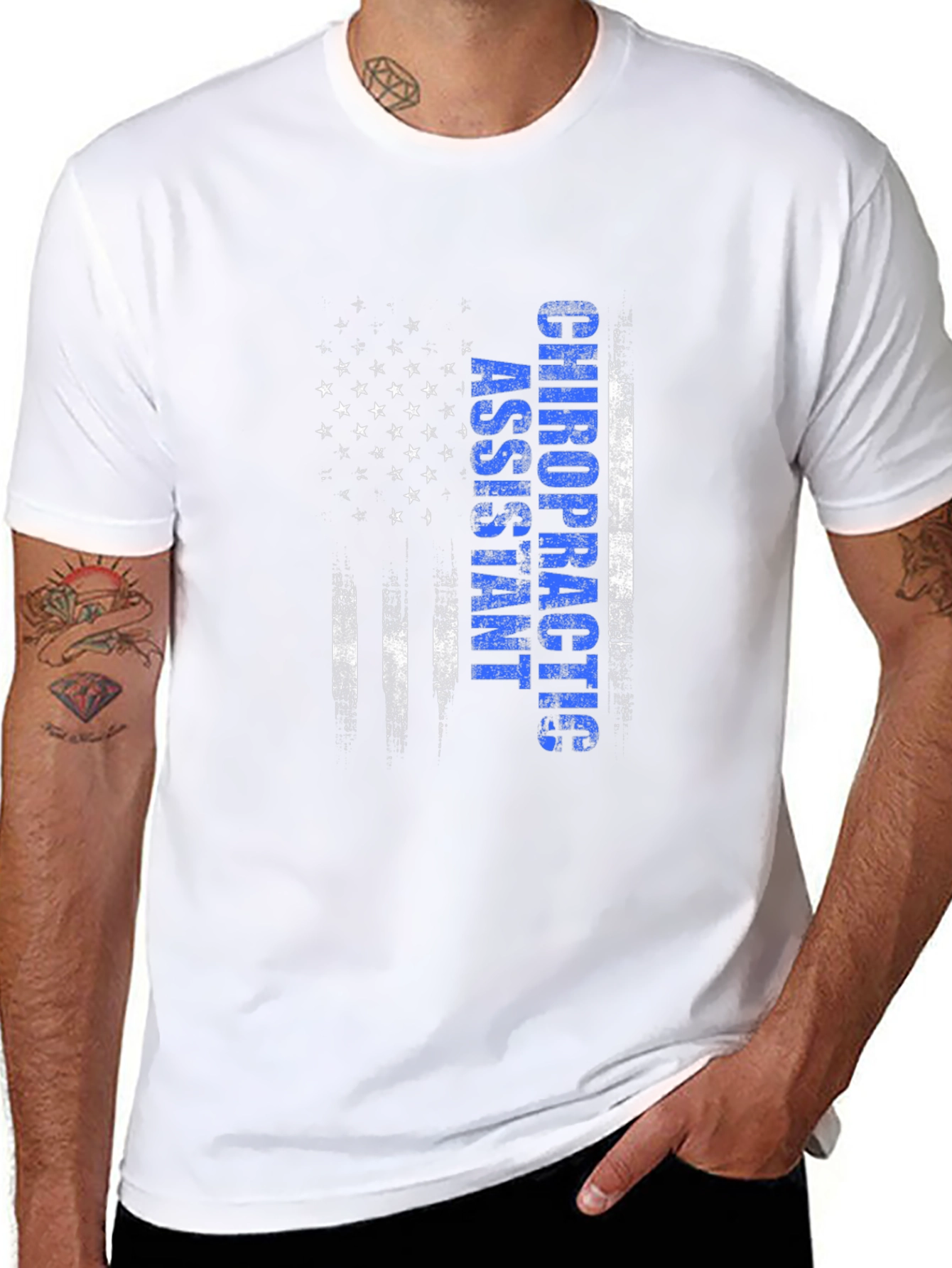 Chiropractic Assistant American Flag T-Shirt