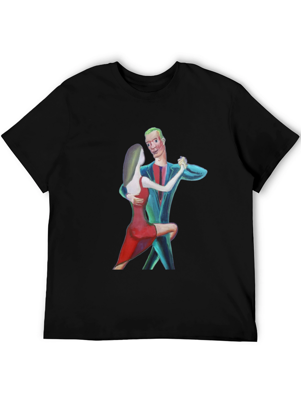 Dancing Couple Graphic Tee - Black