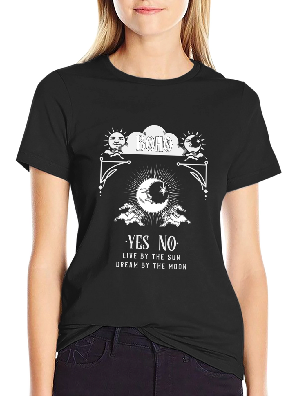 Boho Sun and Moon Graphic Tee