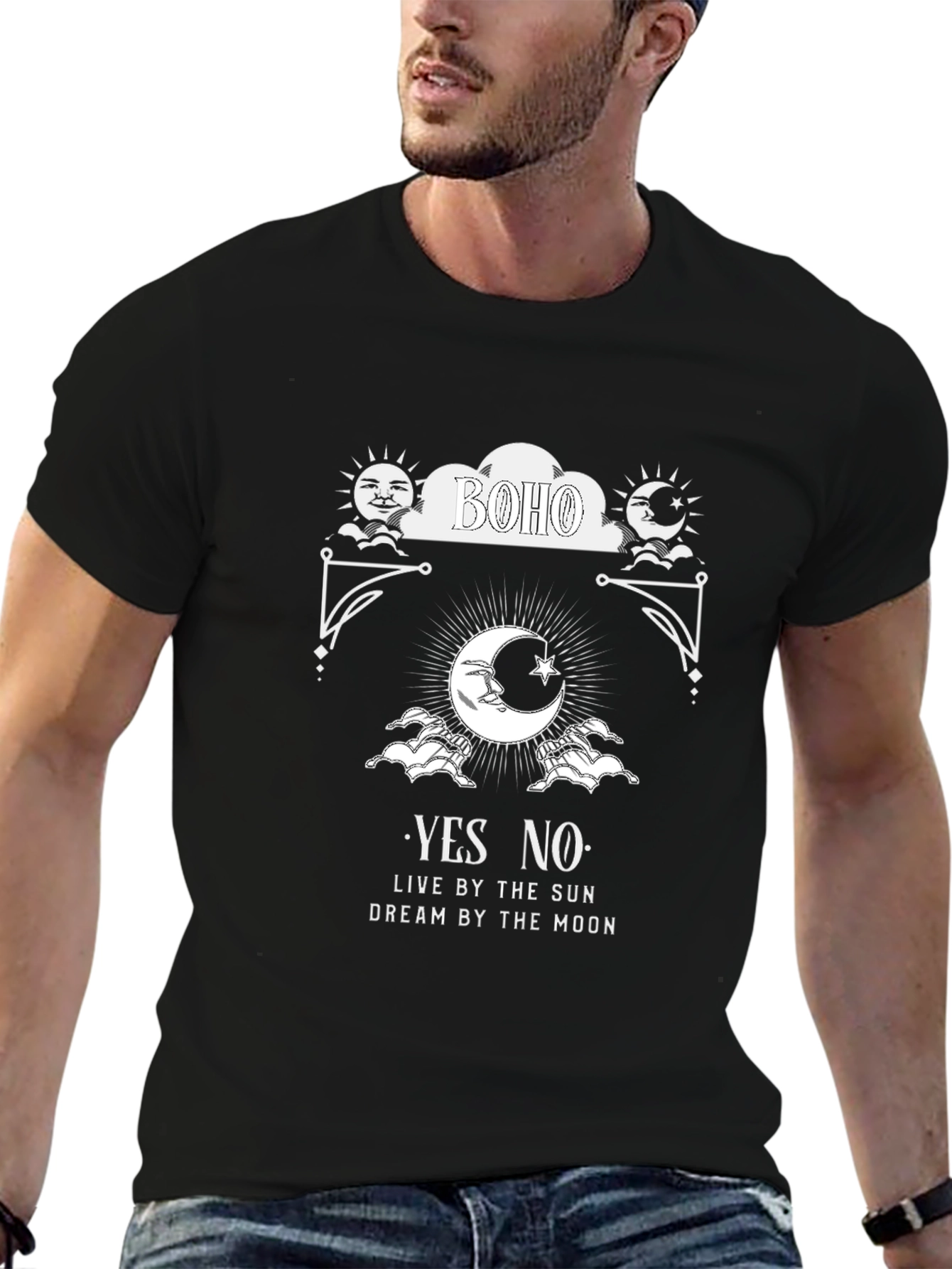 Boho Sun and Moon Graphic Tee