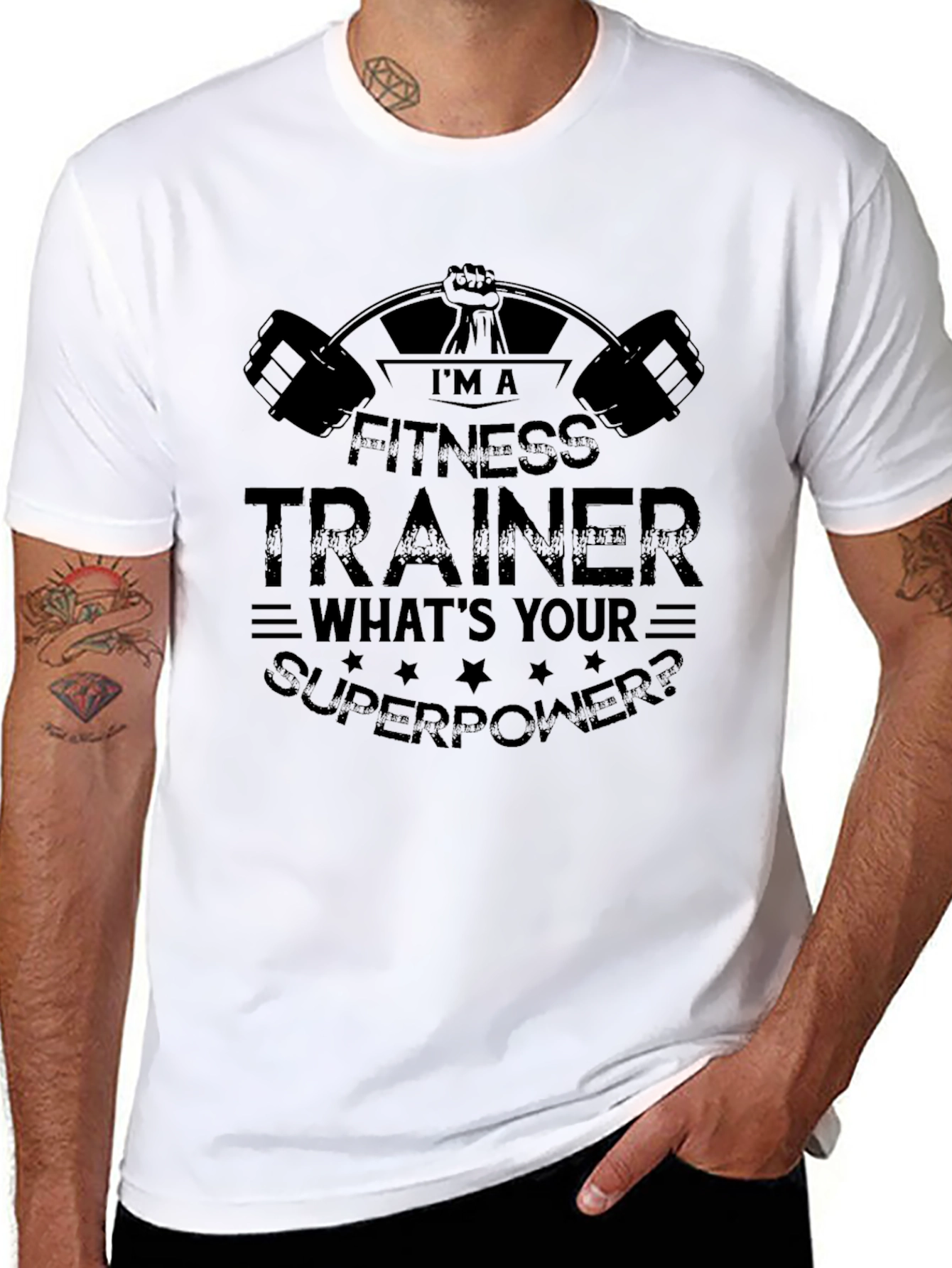 Fitness Trainer Superpower T-Shirt - Gym Workout Apparel