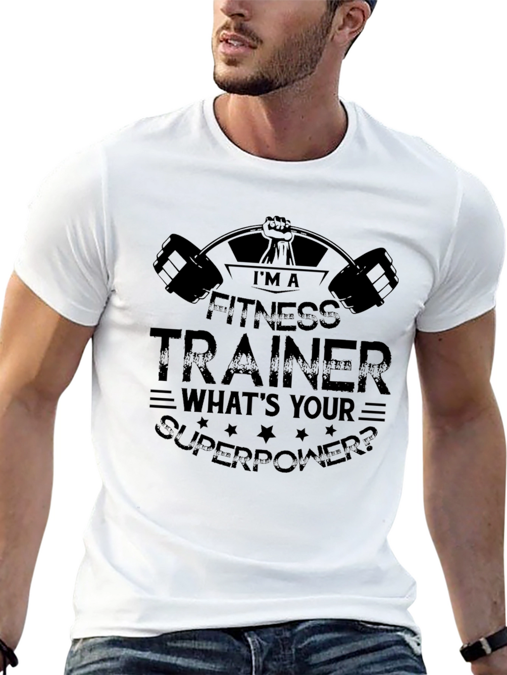 Fitness Trainer Superpower T-Shirt - Gym Workout Apparel