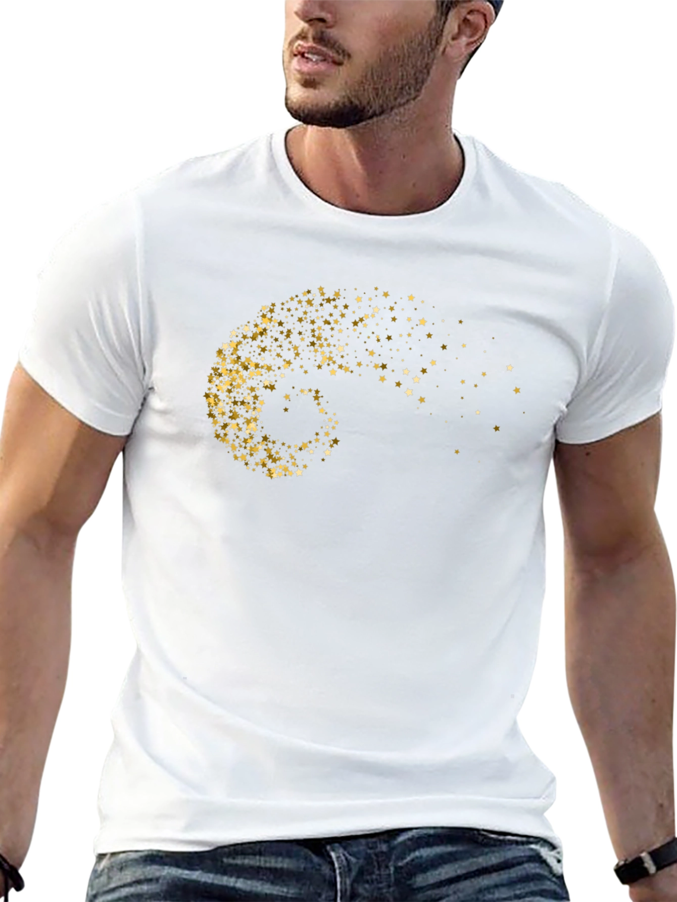 Starry Swirl Black T-Shirt