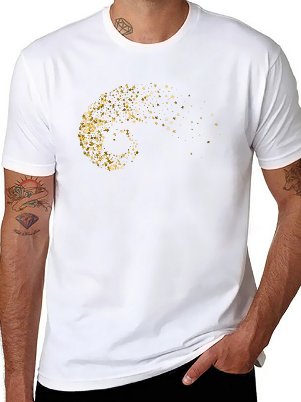 Starry Swirl Black T-Shirt