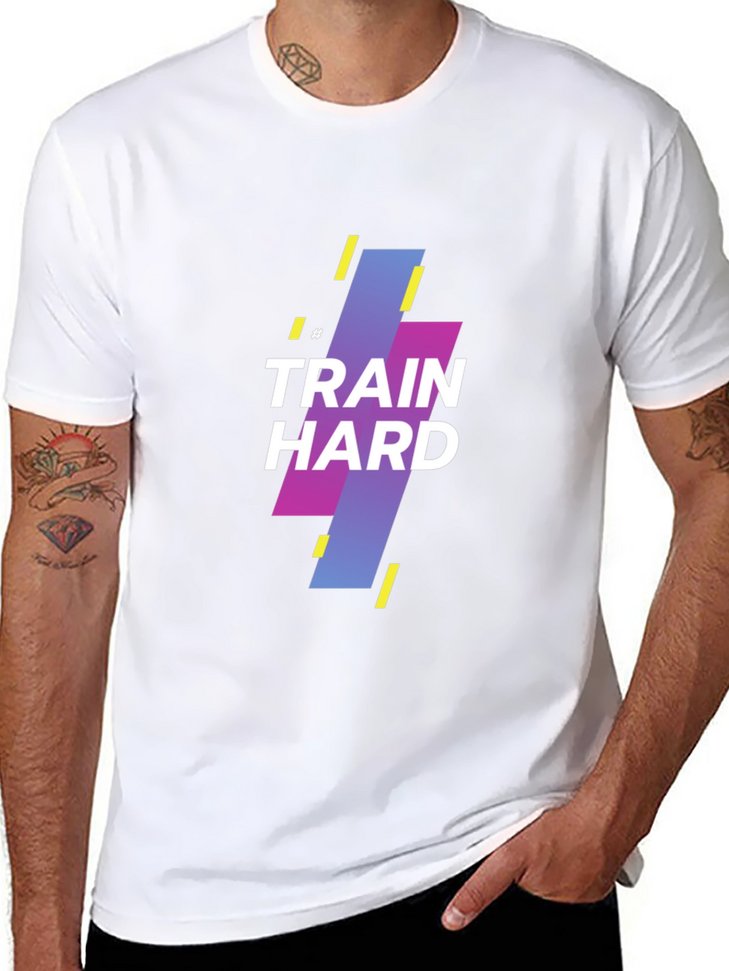 Train Hard Graphic Tee - Black Casual Shirt